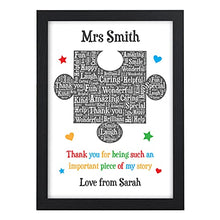 Load image into Gallery viewer, Personalised Teacher Gift - Puzzle Piece Thank You Gifts for School Teacher, TA, Nursery, Leaving Gift - Gifts for Teachers, Teaching Assistants, Nursery Teachers - ANY NAME - Teacher Appreciation