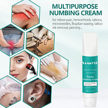 Load image into Gallery viewer, Tattoo Numbing Cream, 2.12oz (60g) Lasts 6 Hours Numbing Cream for Tattooing, Tattoo Numbing Cream Strong for Large Area Tattoos, Painless Numbing Cream for Piercings Waxing Microneedling by Samnyte