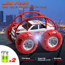 Load image into Gallery viewer, Remote Control Cars, 360° Flip Fun Stunt 15KM/H Fast RC Car Kids with Cool LED, Waterproof Monster Truck 2.4GHz 4WD Indoor Outdoor Toddler Toy Gift for Boys Girls Age 3-12, 2 Rechargeable Battery