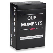 Load image into Gallery viewer, OUR MOMENTS Couples: 100 Conversation Starters for Great Relationships - Fun Conversation Cards Game for Couples