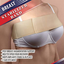 Load image into Gallery viewer, Post Op Breast Augmentation Band - Breast Implant Compression Support Wrap for Post Surgery No Bounce High Impact Stabilizer Strap for Sports Bra Alternative (Fits Most)