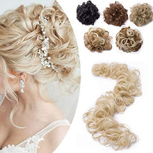 Load image into Gallery viewer, SEGO Bleach Blonde Long Scrunchie Scrunchy Updos Voluminous Hair Bun Synthetic Curly Messy Chignon Ponytail Hairpiece