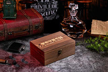 Load image into Gallery viewer, VOVZON Whiskey Stones and Glasses Gift Set for Men – 8 Whisky Scotch Bourbon Chilling Stones, 2 Whiskey Glasses in Wooden Box – Christmas/Father's Day/Birthday Gift/Present for Father Dad Boyfriend