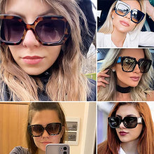 Load image into Gallery viewer, Oversized Square Polarized Sunglasses for Women Trendy Classic Retro Large Frame Sunglasses Ladies Shades UV400 Protection Tortoise Frame/Brown Lens