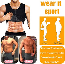 Load image into Gallery viewer, DODOING Sauna Vest Men Waist Trainer Vest for Weightloss Hot Polymer Corset Compression Sauna Sweat Body Shaper Zipper Slimming Workout Shirt Sauna Tank Top
