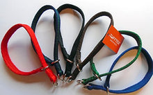 Load image into Gallery viewer, 20mm Soft & Strong Airweb Hand Crafted Full Slip Dog Choke Chain Collar Various Sizes & Colours (SMALL- 19" 50cm, NAVY/FOREST)