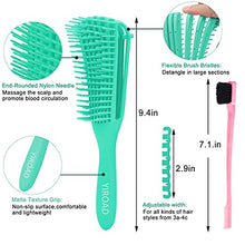 Load image into Gallery viewer, Detangling Hairbrush For Natural Curly - Afro Hair 3a To 4c,Wet And Dry Hair Comb scalp Massager Detangler Brush Set afro Hair Products Gift For Women (Green)