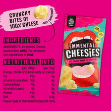 Load image into Gallery viewer, CHEESIES | Crunchy Cheese Keto Snack | Variety Pack 6 Bags | 100% Cheese | Sugar Free, Gluten Free, No Carb | High Protein and Vegetarian | Crunchy, Baked and Tasty | Multipack | 6 x 20g Bags