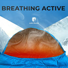 Load image into Gallery viewer, Alpin Loacker Sleeping Bag 460 g Light Summer Sleeping Bag -The Premium Summer Down Sleeping Bag Ultralight with Small Pack Size for Hiking and Camping,Blue