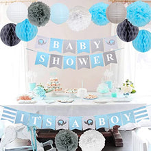 Load image into Gallery viewer, Baby Shower Decorations for Boy It's A Boy Baby Shower with Foil Letter Balloon Baby Blue Bunting