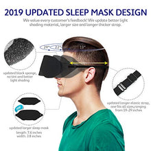 Load image into Gallery viewer, Mavogel Cotton Sleep Eye Mask - Updated Design Light Blocking Sleep Mask, Soft and Comfortable Night Eye Mask for Men Women, Eye Blinder for Travel/Sleeping/Shift Work, Includes Travel Pouch, Black