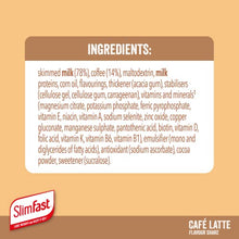 Load image into Gallery viewer, SlimFast Ready To Drink Shake, Tasty, Balanced Shake with Vitamins and Minerals, No Sugar, Cafe Latte Flavour, 6 x 325 ml Multipack