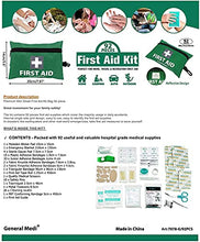 Load image into Gallery viewer, Mini First Aid Kit, 92 Pieces Small First Aid Kit - Includes Emergency Foil Blanket, Scissors for Travel, Home, Office, Vehicle, Camping, Workplace & Outdoor (Green)