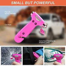 Load image into Gallery viewer, THINKWORK Car Emergency Kit for Teen Girl and Lady's Gifts, Pink Emergency Roadside Assistance kit with 10FT Jumper, First Aid Kit, Safety Hammer, Tow Rope, and More Ideal Pink Car Accessories Tool