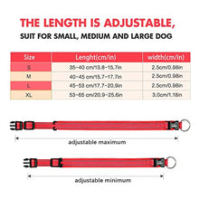 Load image into Gallery viewer, MASBRILL Reflective Dog Collar, Adjustable Nylon Dog Collar with Soft Neoprene Padded, Breathable Pet Collar for Puppy Small Medium Large Dogs, Red, M