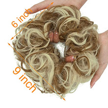 Load image into Gallery viewer, FXTYK Messy Hair Buns Hairpiece for Women Girls Hair Scrunchies Thick Hair Extension Bun Messy Curly Ponytail Extensions Updo Chignon-Ginger Brown Mix Bleach Blonde