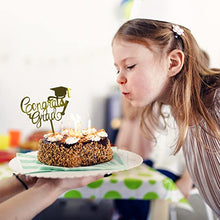 Load image into Gallery viewer, CHEERYMAGIC 3 Pcs Graduation Cake Toppers Set Acrylic Happy Graduation Cake topper 3 Big Graduation Party Decorations A2BYDGZS (A)