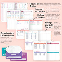 Load image into Gallery viewer, GoGirl Budget Book – Colorful Monthly Financial Planner Organizer. Budget Planner & Expense Tracker to Reach Financial Goals, Lasts 1 Year, Undated, Bonus 3 Cash Envelopes, A5 Hardcover – Rose Gold