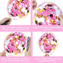 Load image into Gallery viewer, 60 Pieces Pink Balloons, Pale Pink Confetti Balloon, Pink and White Latex Helium Balloons 12 Inch for Girl's Birthday & Christening, Baby Shower, Disney Princess, Wedding Party Decorations