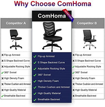 Load image into Gallery viewer, COMHOMA Office Desk Chair with Armrest Office Computer Chairs Ergonomic Conference Executive Manager Work Chair (Black)