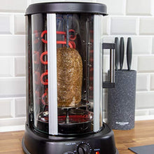 Load image into Gallery viewer, Quest 34020 Electric Rotisserie Grill / Cooks Kebabs, Skewers and Roasts / 60 Minute Timer / Sliding Glass Door / Auto Shut-Off / 1500 W