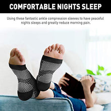 Load image into Gallery viewer, AVIDDA Plantar Fasciitis Socks 1 PAIR, Compression Foot Sleeves for Sport Arthritis Pain Relief, Ankle Support Brace for Men and Women Black M