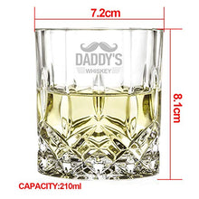 Load image into Gallery viewer, Personalised Whiskey Tumbler Custom Gift for Men Dad Grandpa Daddy Him Husband Engraved Whisky Glass for Birthday Father's Day Christmas Gift with Any Name (Text)