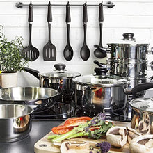 Load image into Gallery viewer, Morphy Richards 970002 Induction Frying Pan and Saucepan Set With Lids, Stay Cool Handles, Themocore Technology, Stainless Steel Pan Set, 5 Piece