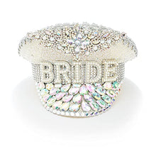 Load image into Gallery viewer, Your Perfect Day Bride Captain Hat Silver - Novelty Bridal Hat For The Bride - Great For Hen Parties, Bride Tribes, Pool Parties and Weddings - Silver Jewels - Elasticated Band