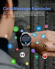 Load image into Gallery viewer, LIGE Mens Smart Watch, Fitness Tracker 1.3" Full Touch Screen IP67 Waterproof with Bluetooth Calls Message Reminder Heart Rate Sleep Monitor Speaker Mens Watch Compatible with iOS Android Silver