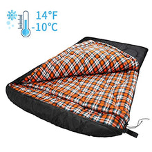 Load image into Gallery viewer, Winter 0 Degree Double Sleeping Bag, Double Wide Queen Size Sleeping Bag With 100% Cotton Flannel Lining, Warm And Waterproof 2 Person Sleeping Bag For Cold Weather Camping, Fishing or Hunting