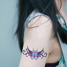 Load image into Gallery viewer, Butterfly Temporary Tattoos for women sexy 6 Pcs by Yesallwas,Waterproof long lasting Fake Tattoos Stickers for Arms Shoulders sexy body tattoos 6cmx10.5cm/2.36x4.13 inches (LxW)