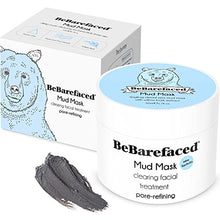 Load image into Gallery viewer, BeBarefaced VEGAN Clay Mask - Pore Minimizer Face Care Blackhead and Acne Treatment - Moisturising Hydrating Face Masks Skincare - Face Mask Beauty Mud Facial Mask - Preppy Skincare BHA Exfoliant
