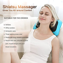 Load image into Gallery viewer, Shiatsu Neck Back Massager Pillow with Heat, Deep Tissue Kneading Massage for Back, Neck, Shoulder, Leg, Foot, Perfect Gift for Men Women Mom Dad, Stress Relax Mothers Day, Fathers Day
