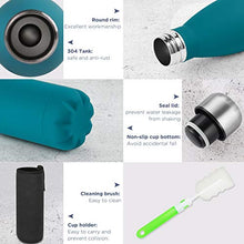 Load image into Gallery viewer, GeeRic Stainless Steel Water Bottle 500ml, Double-walled Vacuum Insulated Metal Water Bottle 12 Hours Hot & 24 Hours Cold Drinks Cycling Bottles for Outdoor Sports Hiking Running 500ml Dark Blue