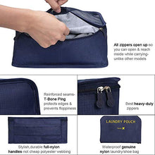 Load image into Gallery viewer, Vicloon Travel Organiser Packing Bags,8 PCS Travel Packing Cubes Set for Clothes Shoes Travel Luggage Organizers Storage Bags (Dark Blue)