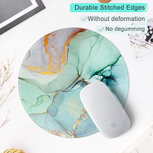 Load image into Gallery viewer, ITNRSIIET Mouse Pad with Stitched Edge, Mouse Mat Premium-Textured, Waterproof, Non-Slip Rubber Base Round Mousepad for Laptop Computer PC Office, Cute Design Desk Accessories, Modern Marbling
