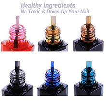 Load image into Gallery viewer, Makartt Blooming Gel Nail Polish 6 Colors Set, Nail Ink Magic Watercolor Blossom Red Pink Blue Green Marble Floral Print Nail Design Summer