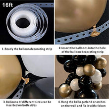 Load image into Gallery viewer, Balloon Garland Arch Kit 92pcs Black and Gold White Balloons Garland Classic Aristocratic Style for Birthday Party New Year Graduation Events Decorations