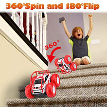 Load image into Gallery viewer, Remote Control Cars, 360° Flip Fun Stunt 15KM/H Fast RC Car Kids with Cool LED, Waterproof Monster Truck 2.4GHz 4WD Indoor Outdoor Toddler Toy Gift for Boys Girls Age 3-12, 2 Rechargeable Battery
