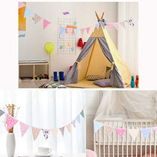 Load image into Gallery viewer, OTMVicor 50feet Fabric Bunting,48pcs Outdoor Bunting Banner,Triangle Flags for Garden Birthday Party Outdoor Party Decoration