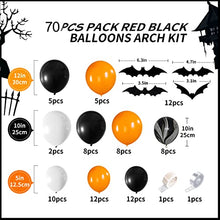 Load image into Gallery viewer, Halloween Balloon Garland Arch Kit,Halloween Decoration,Orange and Black Latex Balloon Party Supplies for Indoor Outdoor Halloween Background