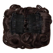 Load image into Gallery viewer, ZAIQUN Messy Curly Combs Hair Extension in Bun Extensions Easy Stretch Hair Dish Chignon Clip in Updo Hairpiece Ponytail Scrunchy Accessory for Women