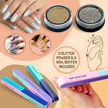 Load image into Gallery viewer, Nail Art kit Accessories, 15pcs Nail Art Brushes, Tools, Nail Pen designing Dotting, Colourful Nail foil, Stripping Manicure Tape, Rhinestone, Nail Glitter Powder, Nail File, Supplies In Nail Art Set
