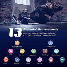 Load image into Gallery viewer, Scales for Body Weight - Smart Body Fat Scales Composition Analyzer Monitor, High Precision Measuring for BMI, Visceral Fat, Muscle, Body Age etc, Smart APP for Fitness Tracking(Black)
