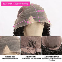 Load image into Gallery viewer, wigs 30 Inch Deep Wave Frontal Wig Transparent Lace 13x4 Curly Human Hair Wigs for Black Women 150% Density Water Wave Lace Front Wig Closure Bob for daily party