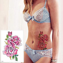 Load image into Gallery viewer, Waterproof Tattoo Stickers Bikini Peony Tattoo Body Art Flower Rose Tattoo Fake Water Transfer Tattoo Temporary Tatoo Leg Arm,TH267
