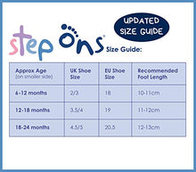 Load image into Gallery viewer, Step Ons: Half Sock and Half Shoe for Crawling Cruising and Walking! (6-12 Months, Blue Star) UK Size 3