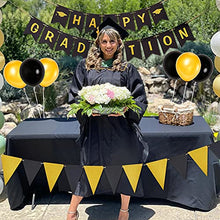 Load image into Gallery viewer, PartyWoo Graduation Balloons, 8 pcs Graduation Banner 2022, Pennant Banner, Graduation Decorations 2022, Black and Gold Graduation Balloons 2022, Graduation Party Supplies, Congrats Grad Decorations