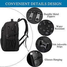 Load image into Gallery viewer, Extra Large 50L Travel Laptop Backpack,Water Resistant Work Backpacks Bag with USB Charging Port, Anti Theft Big Business Backpack, 17 inch Computer Rucksack for Men Women College School Gift -Black